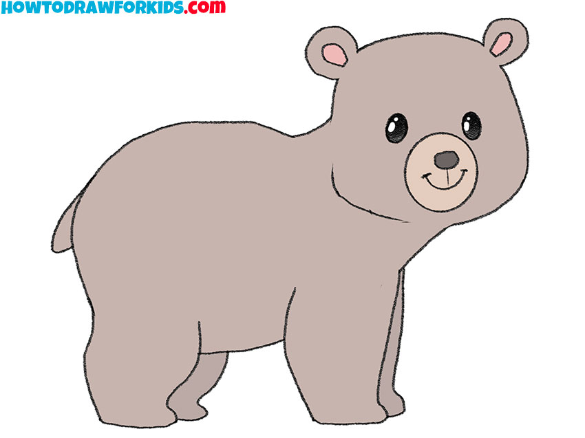 easy bear drawing guide