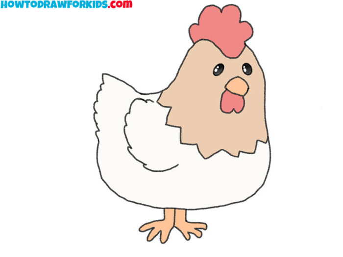 How to Draw an Easy Chicken - Easy Drawing Tutorial For Kids
