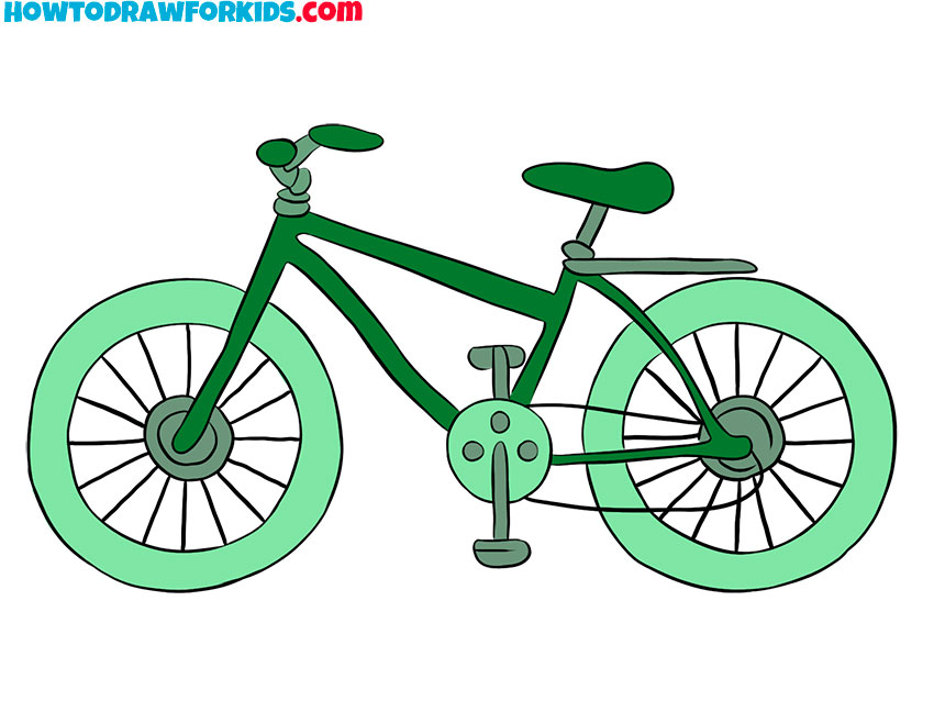 how to draw a bike for kindergarten