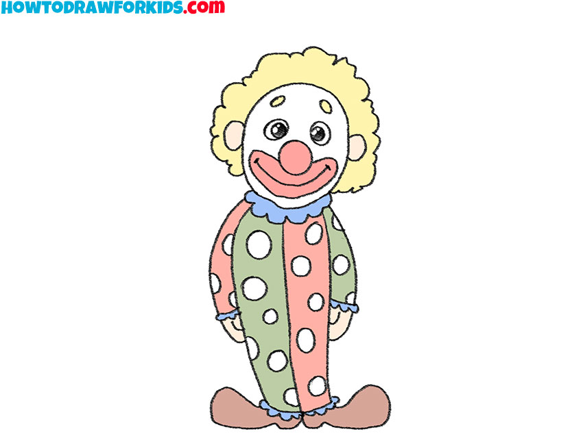 how to draw a clown for kids