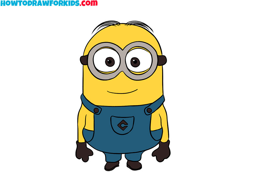 how to draw a minion dave