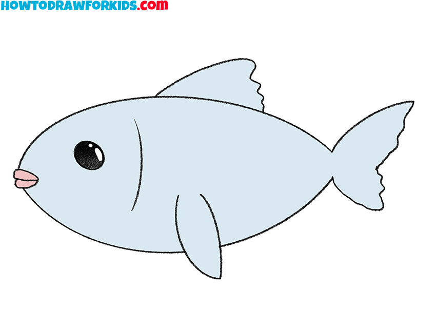 how to draw a fish for beginners