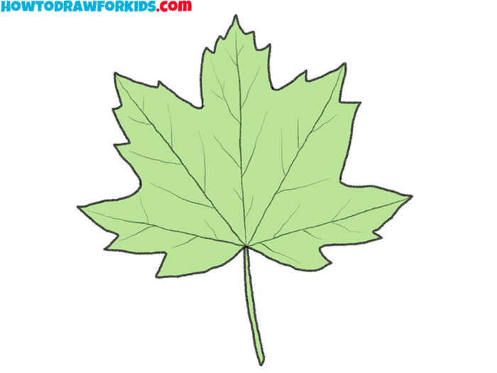 How to Draw a Maple Leaf - Easy Drawing Tutorial For Kids