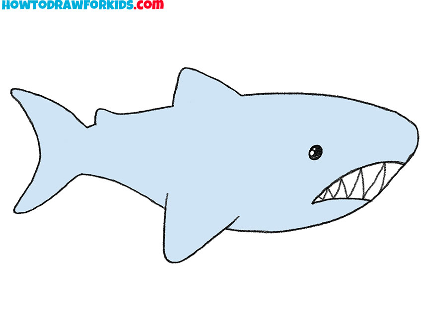 How to Draw a Megalodon Easy Drawing Tutorial For Kids