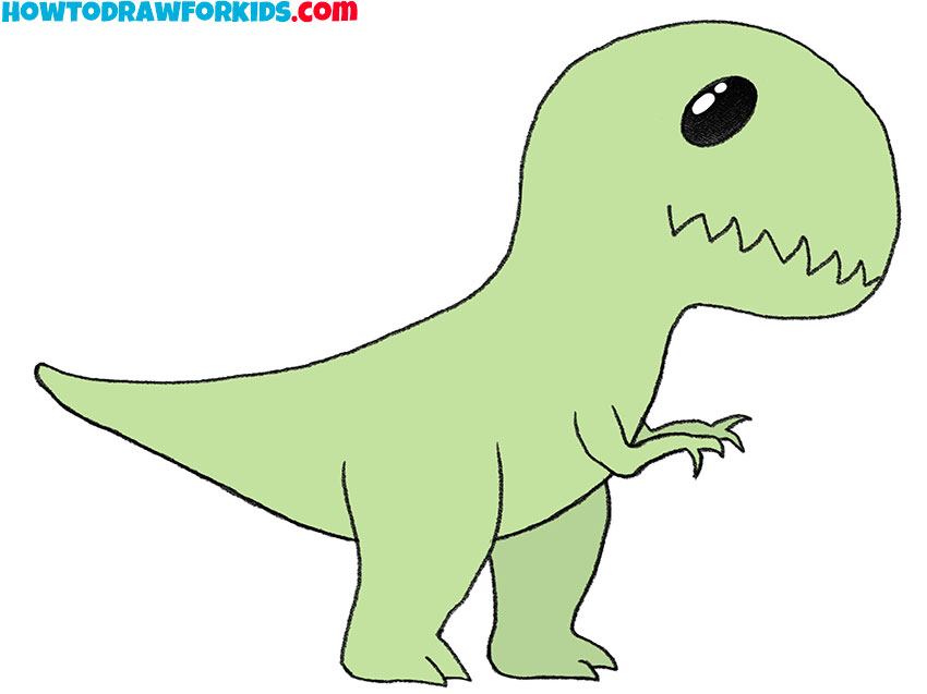 how to draw a t-rex for kindergarten