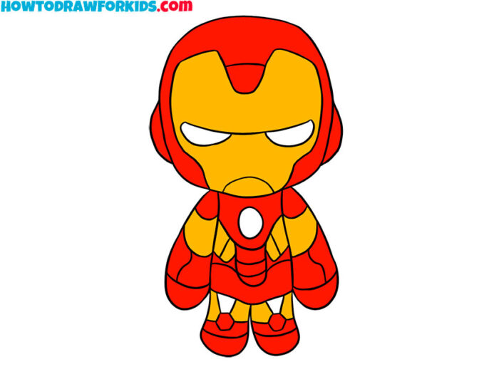 How to Draw Iron Man Step by Step - Drawing Tutorial For Kids