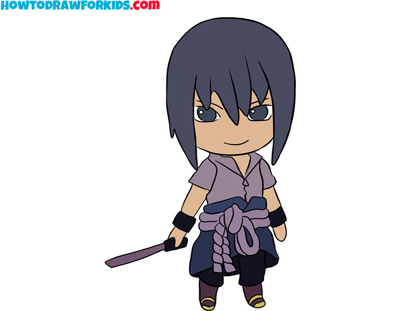 how to draw sasuke uchiha chibi