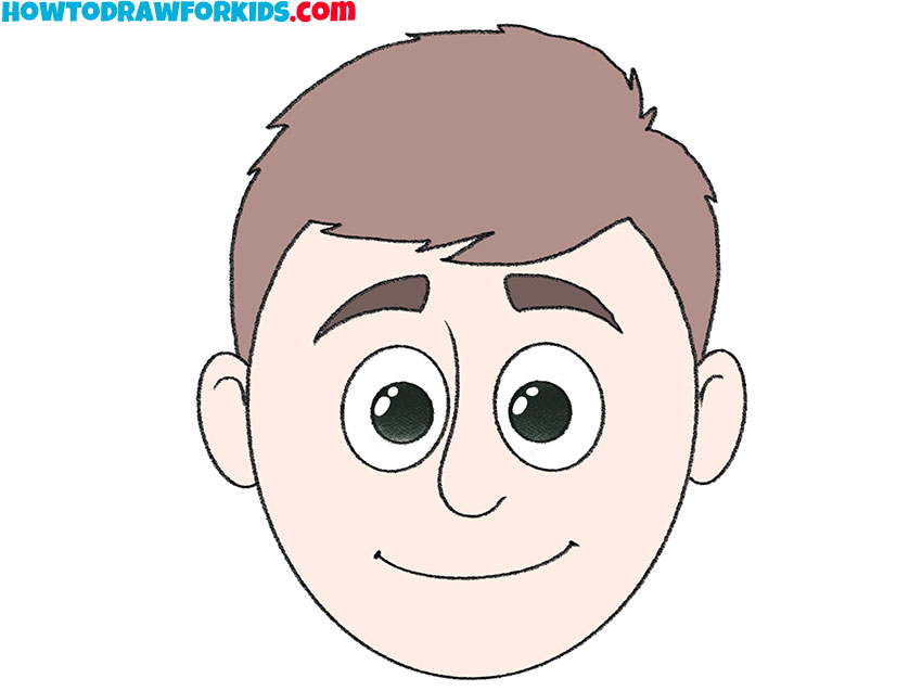 simple self-portrait drawing for kids