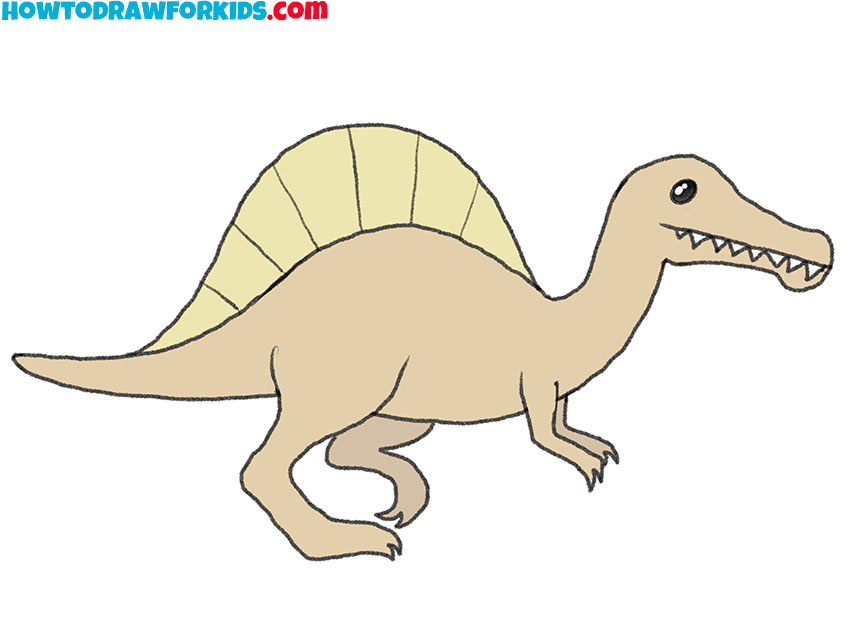 simple spinosaurus drawing