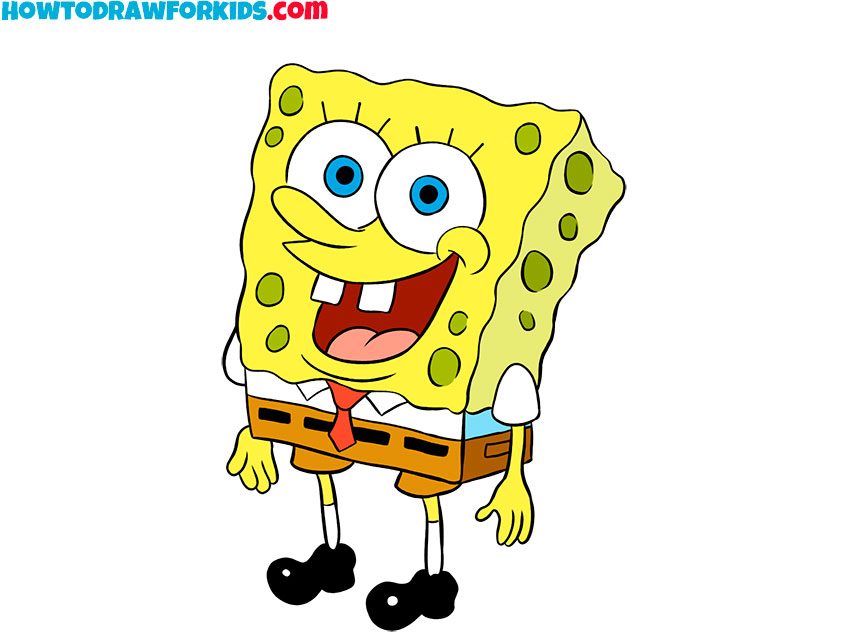 How To Draw SpongeBob - Easy Drawing Tutorial For Kids