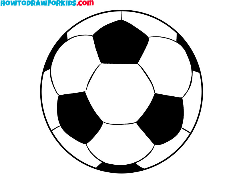 Draw a shop soccer ball