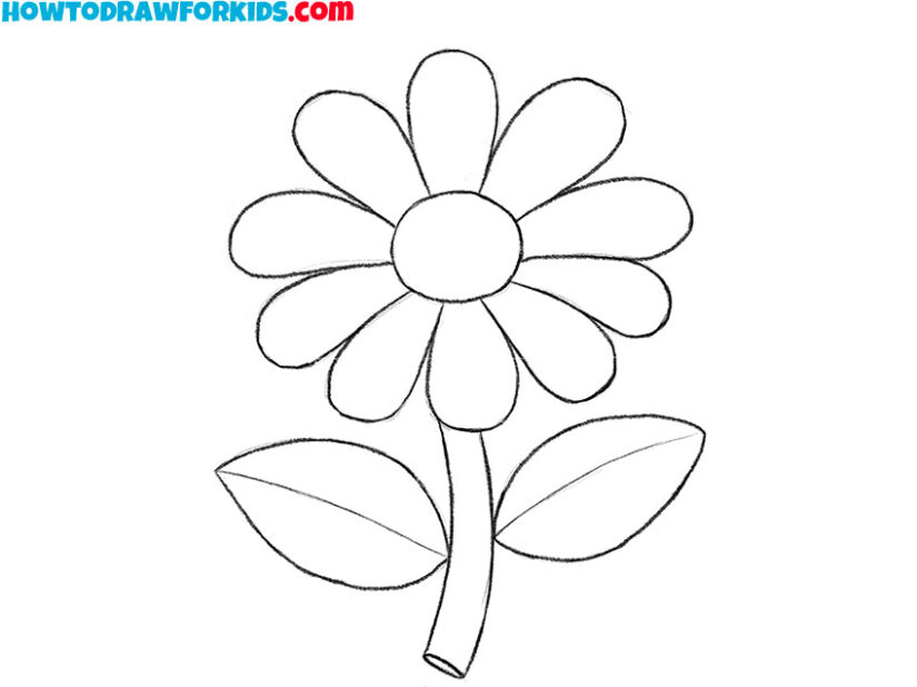 How to Draw a Flower - Easy Drawing Tutorial For Kids