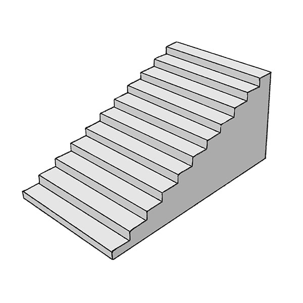How to Draw 3D Stairs