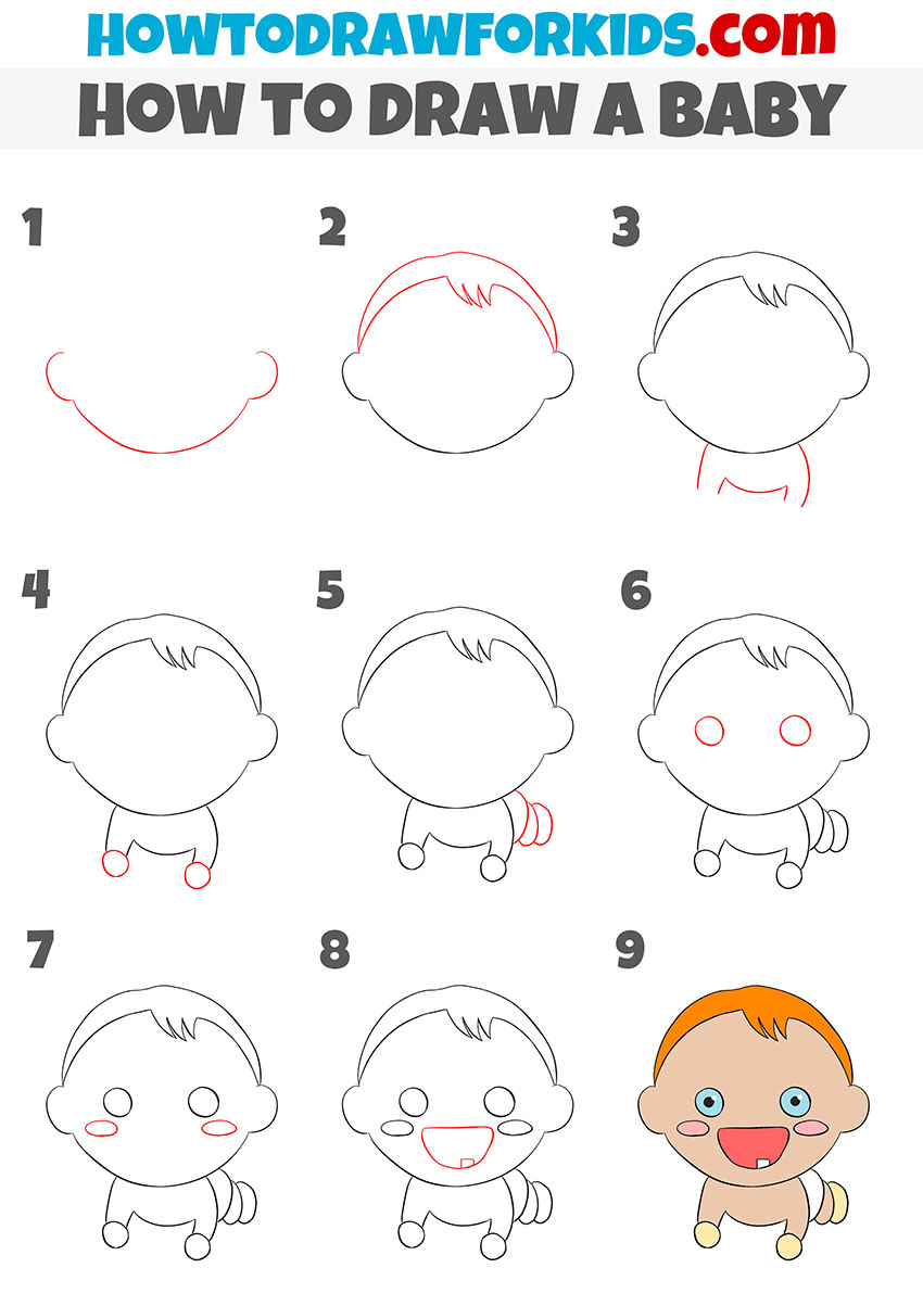 Baby Drawing Easy Baby Drawing Step By Step How To Draw – NBKomputer