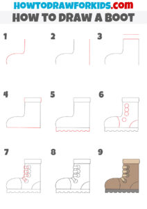 How to Draw a Boot - Easy Drawing Tutorial For Kids