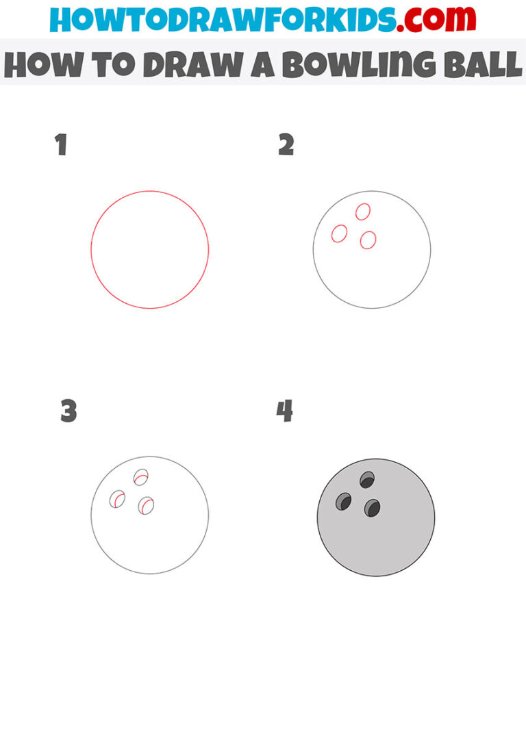 How to Draw a Bowling Ball Easy Drawing Tutorial For Kids