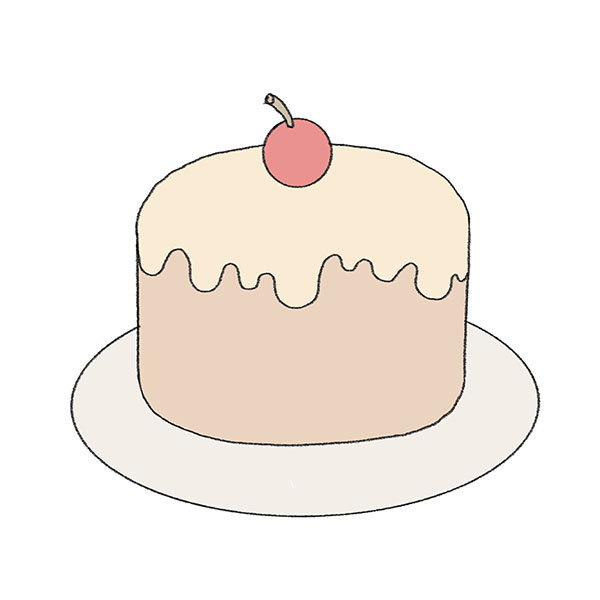 Cartoon Cake Drawing - How To Draw A Cartoon Cake Step By Step-saigonsouth.com.vn