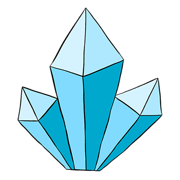 How to Draw a Crystal Easy Drawing Tutorial For Kids
