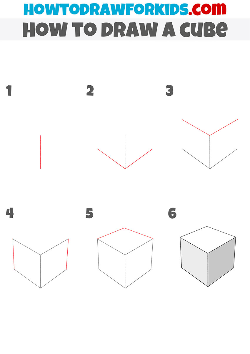 How to Draw a Cube Step by Step - Easy Drawing Tutorial For Kids