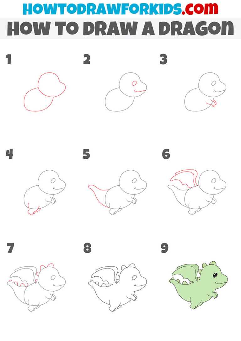 How to Draw a Dragon for Beginners - Easy Drawing Tutorial