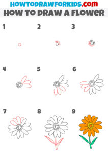 How to Draw a Flower - Easy Drawing Tutorial For Kids