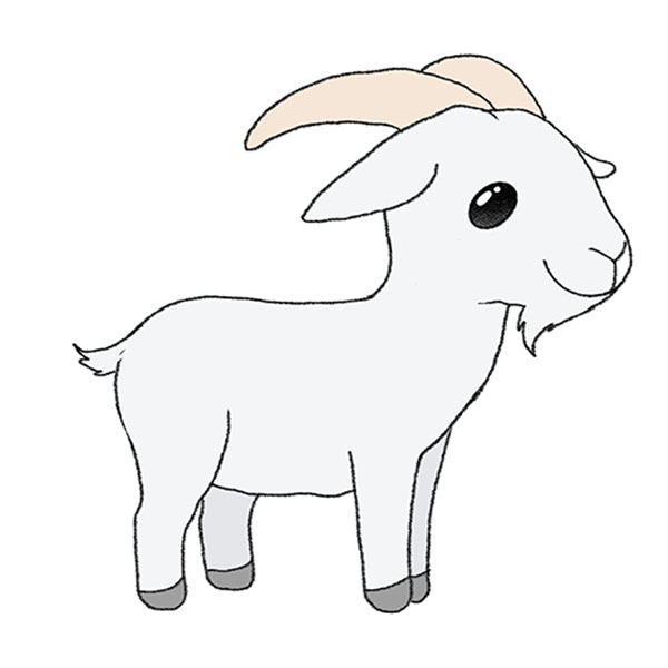 How to Draw a Goat - Easy Drawing Tutorial For Kids