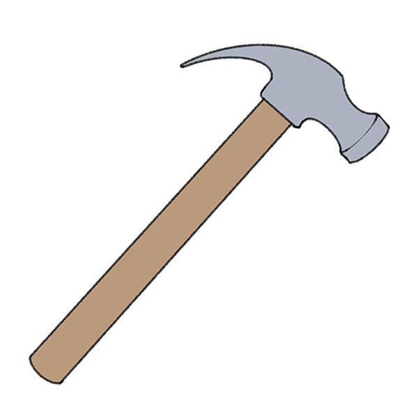 how to draw a hammer