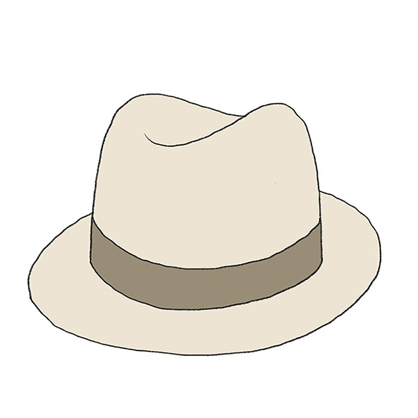 how to draw a hat