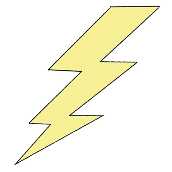 How to Draw a Lightning Bolt Easy Drawing Tutorial For Kids