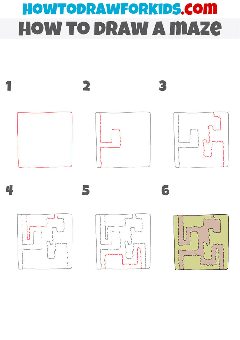 How to Draw a Maze Easy Drawing Tutorial For Kids