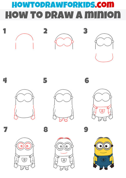 How to draw a Minion - Easy Drawing Tutorial For Kids
