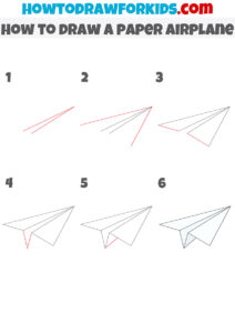 How to Draw a Paper Airplane - Easy Drawing Tutorial For Kids