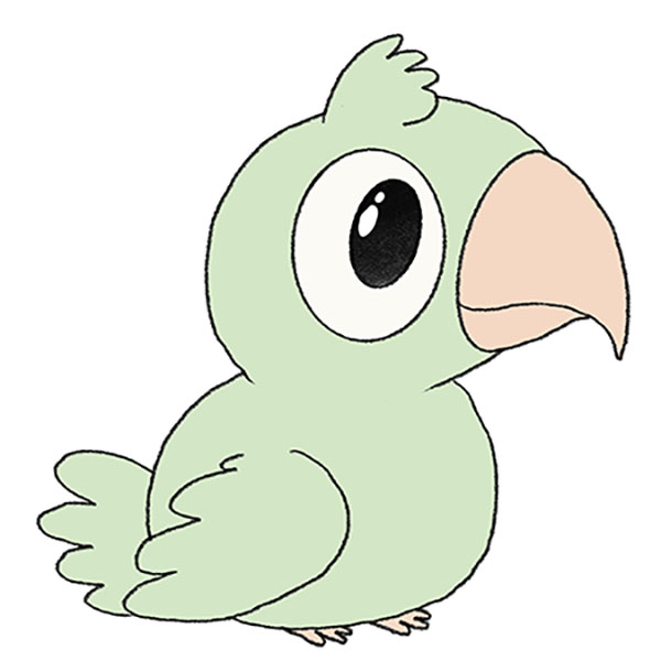easy drawing for kids parrot｜TikTok Search-saigonsouth.com.vn