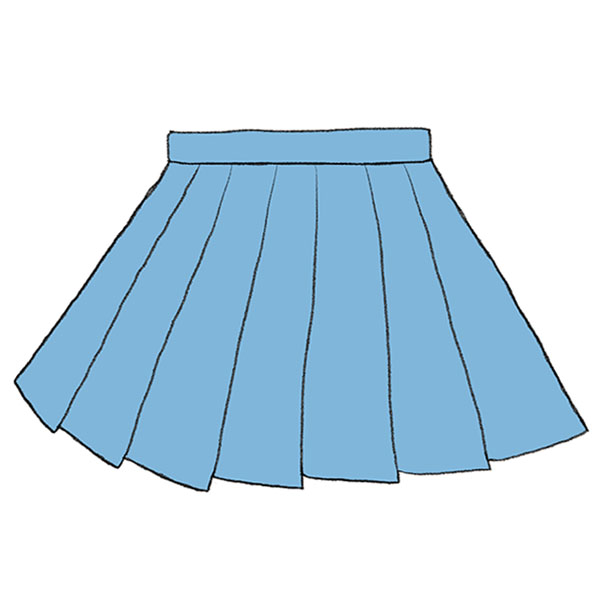 How to Draw a Pleated Skirt