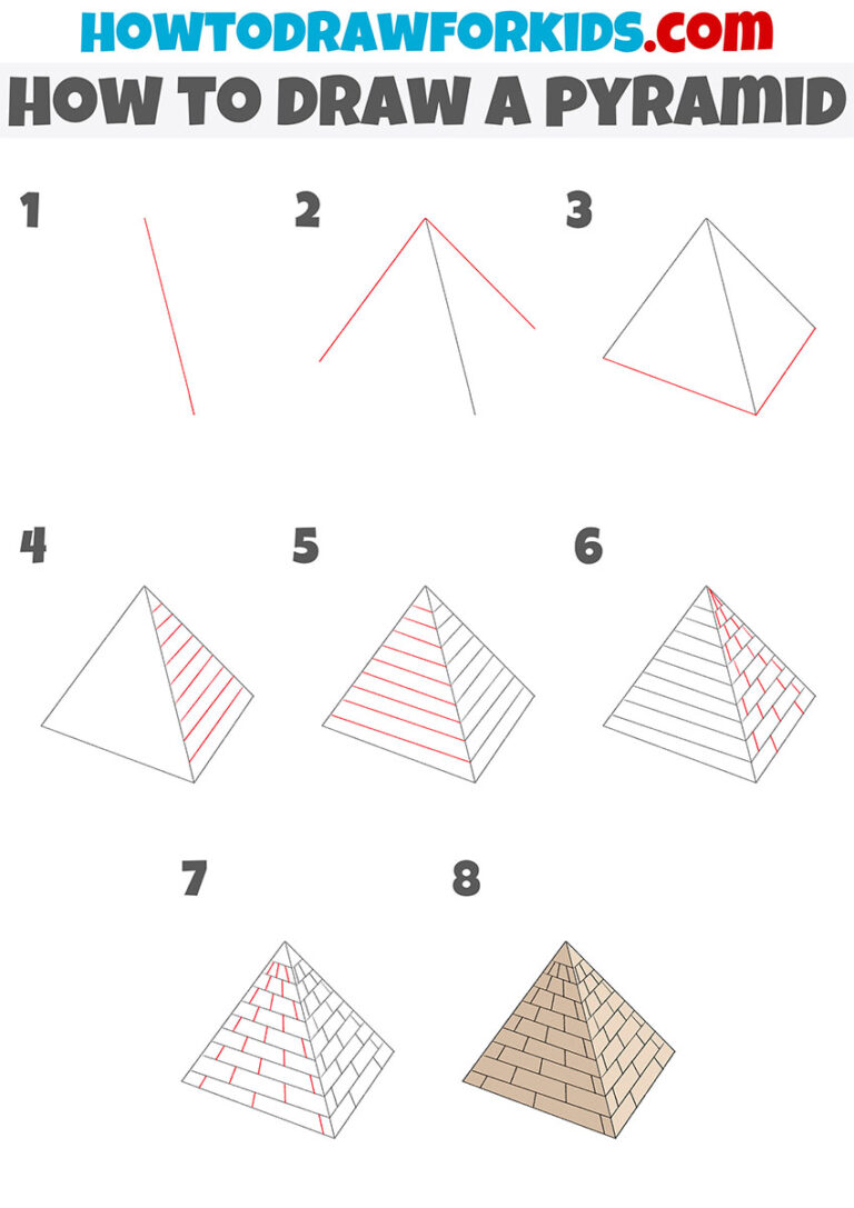 How to Draw a Pyramid Easy Drawing Tutorial For Kids