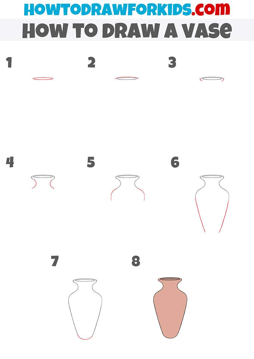 How to Draw a Vase Easy Drawing Tutorial For Kids