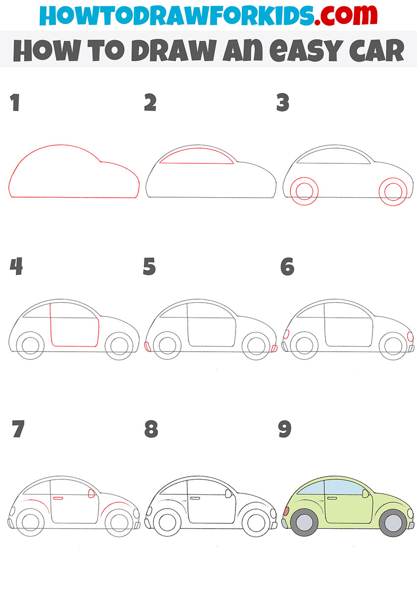 How to Draw a Car - Easy Drawing Tutorial For Kids