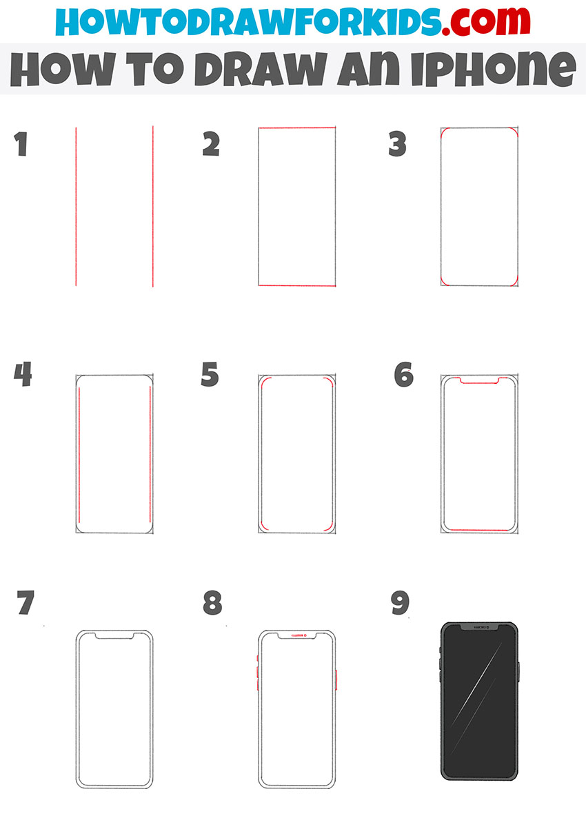 How to Draw an iPhone Easy Drawing Tutorial For Kids