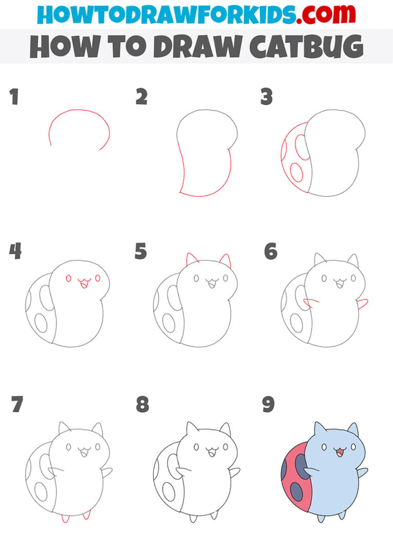 How to Draw Catbug - Easy Drawing Tutorial For Kids