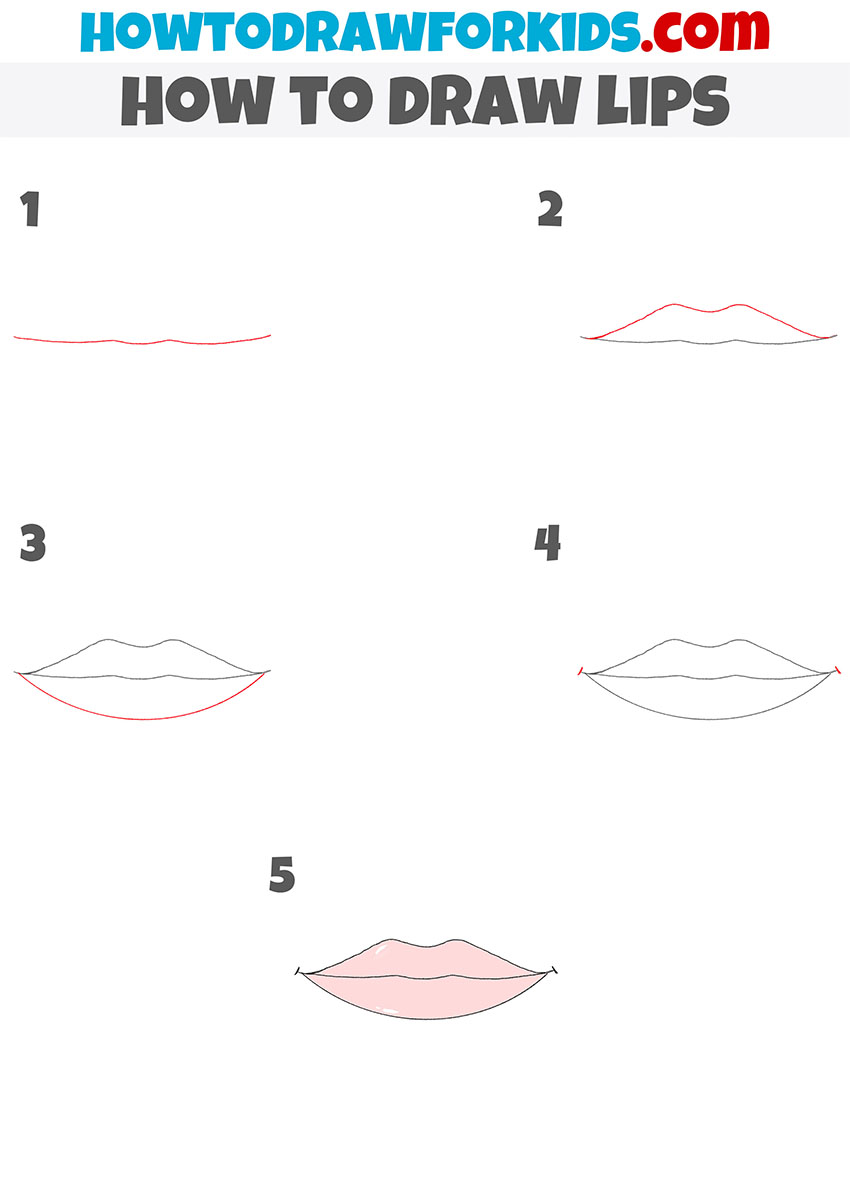 How to draw realistic lips without special supplies - B+C Guides