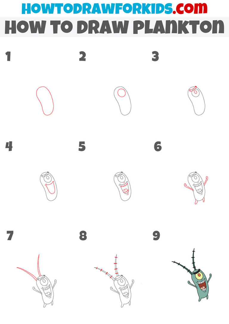 How to Draw Plankton Easy Drawing Tutorial For Kids