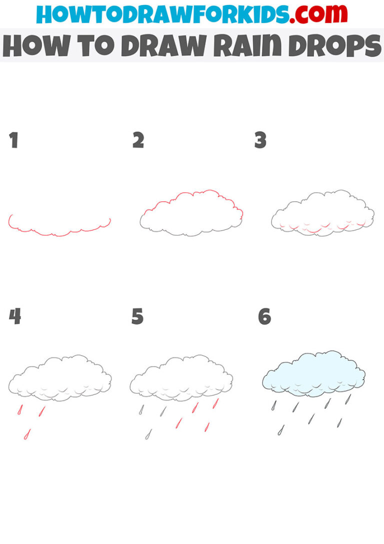 How to Draw Rain Drops Easy Drawing Tutorial For Kids