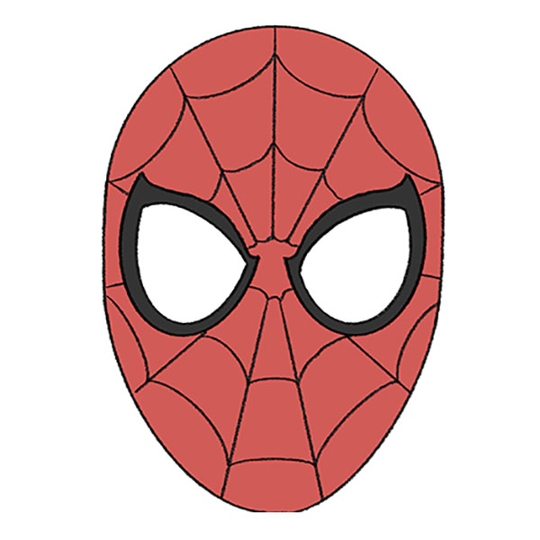 Sketch spider deals man drawing