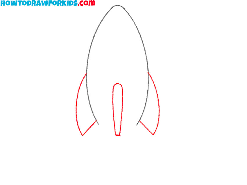 how to draw a cartoon rocket ship