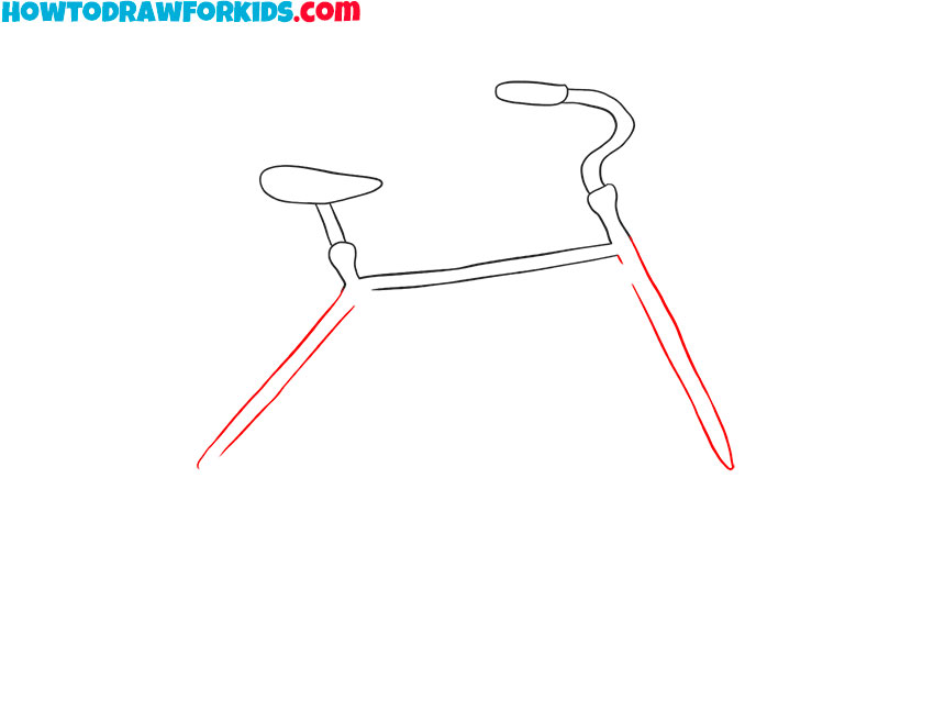 how to draw a cartoon bike easy