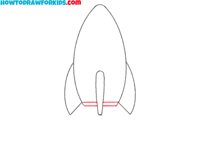 how to draw a rocket ship cartoon