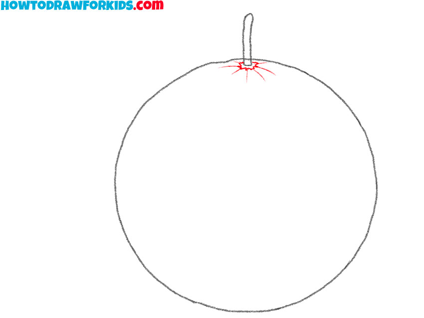 How to Draw an Orange - Easy Drawing Tutorial For Kids