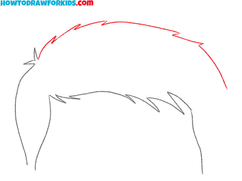 how to draw hair for kids