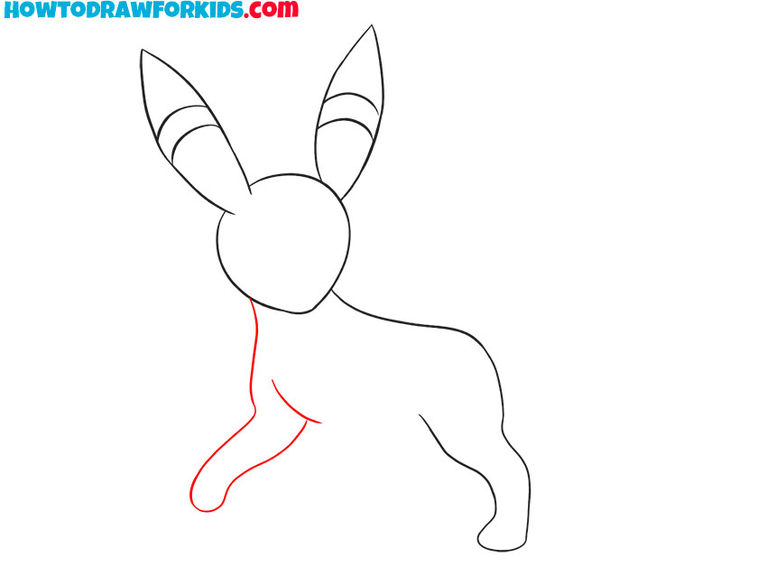 how to draw umbreon for kids