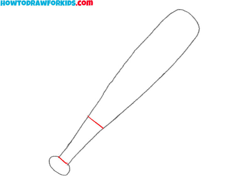 How to Draw a Baseball Bat Easy Drawing Tutorial For Kids